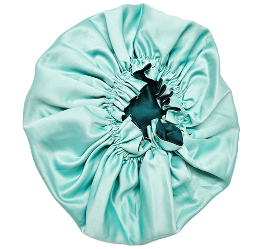 SOLD OUT Bonnet - Emerald/Mint Satin Hair Bonnet