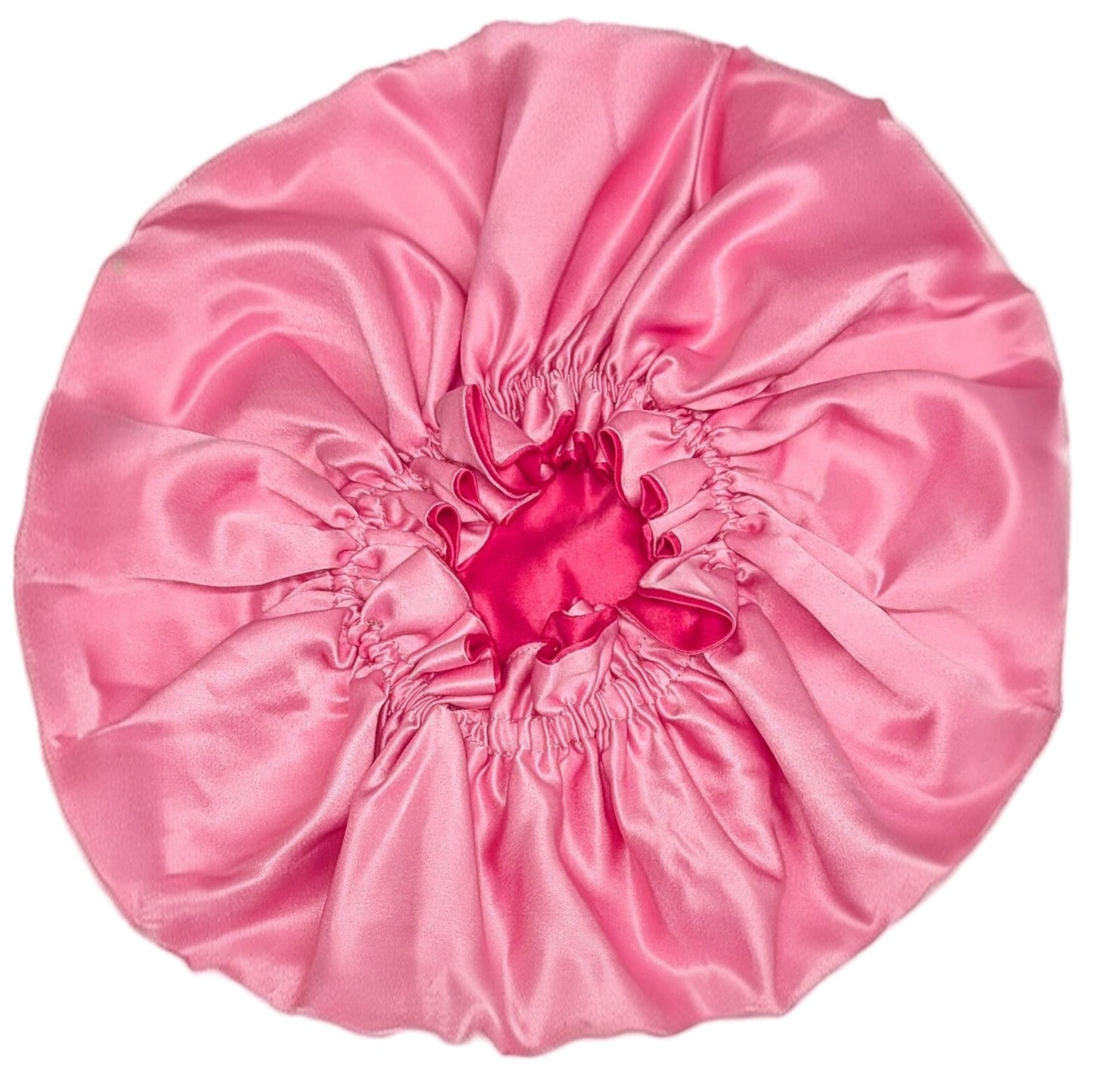 Bonnet - Hot Pink/Baby Pink Satin Hair Bonnet