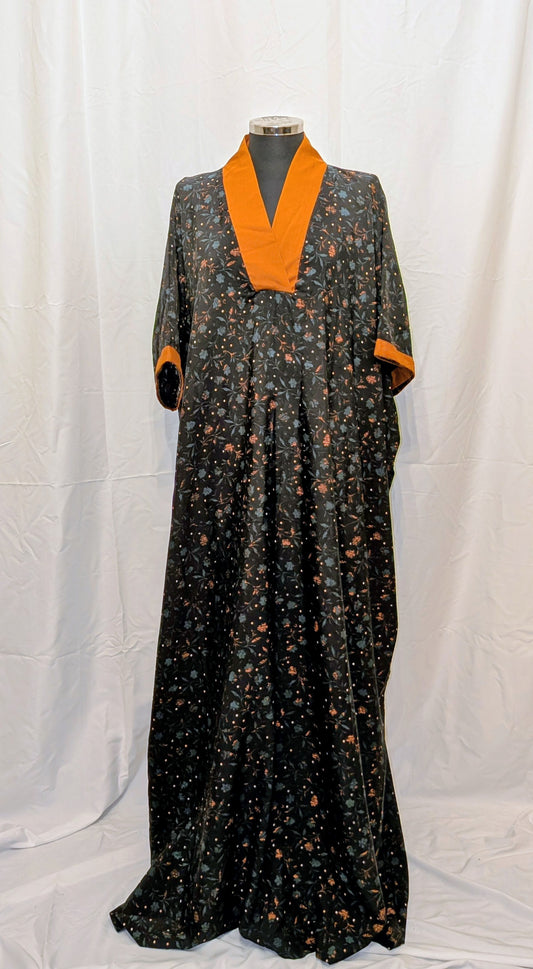 Bubu - Black with Terracotta Floral (Adults)