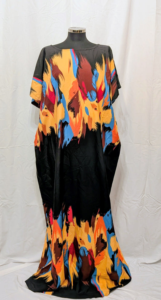 SOLD OUT Bubu - Black with Colourful Abstract (Adults)