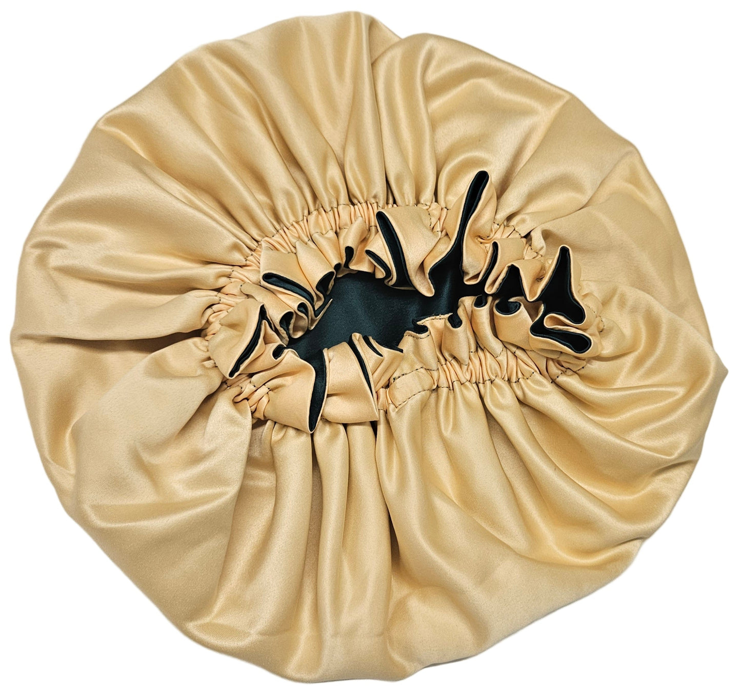 Bonnet - Emerald/Gold Satin Hair Bonnet